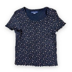 Vintage 90's American Eagle Cropped Floral Shirt